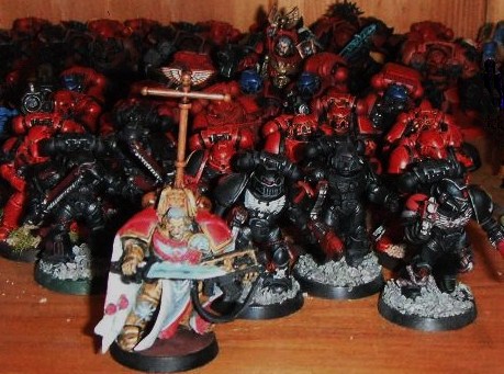 Blood Angel Amry, Black reach Captain, Death Company, plastic death company,